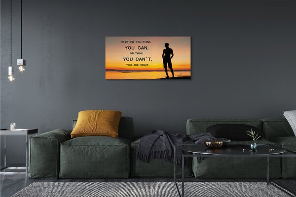 Tablouri canvas Omul inscripție mare