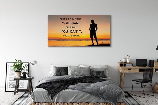 Tablouri canvas Omul inscripție mare