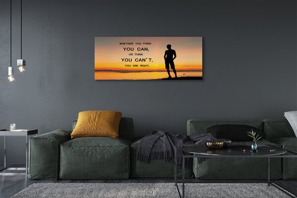 Tablouri canvas Omul inscripție mare