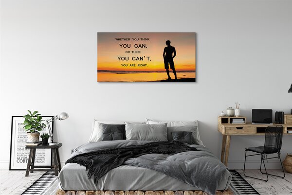 Tablouri canvas Omul inscripție mare