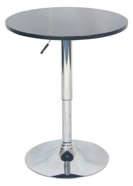 Masa bar BRANY NEW, negru/crom, 60x89 cm