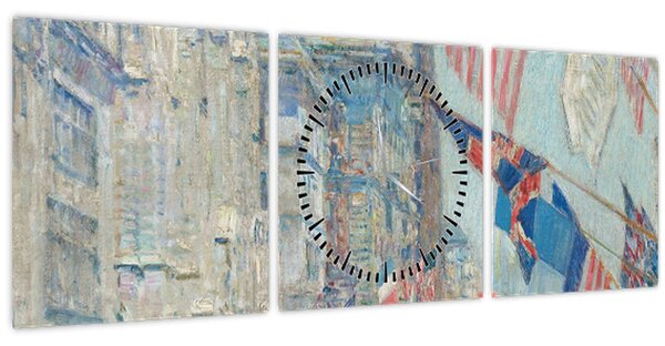 Tablou - Childe Hassam, Allies day, reproducere (cu ceas) (90x30 cm)
