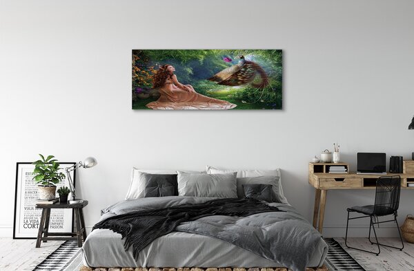 Tablouri canvas pădure de sex feminin fazan