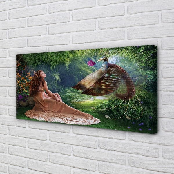 Tablouri canvas pădure de sex feminin fazan
