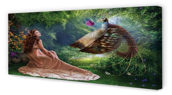 Tablouri canvas pădure de sex feminin fazan
