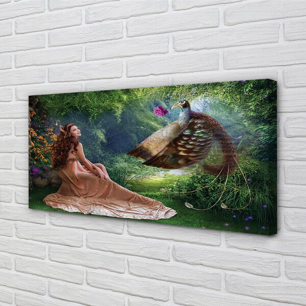 Tablouri canvas pădure de sex feminin fazan
