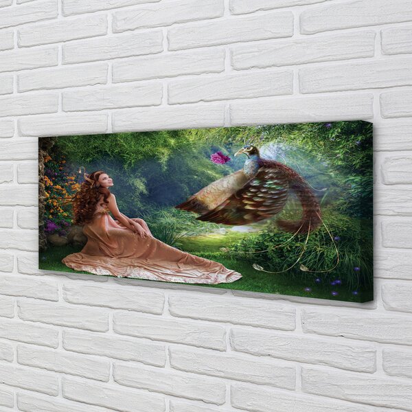 Tablouri canvas pădure de sex feminin fazan