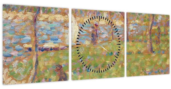 Tablou - Georges Seurat, Study for "La Grande Jatte", reproducere (cu ceas) (90x30 cm)
