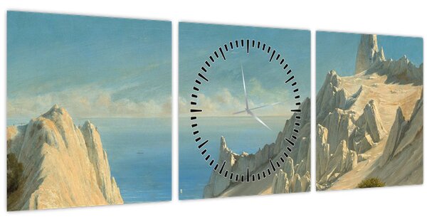 Tablou - Georg Emil Libert, View of Sommerspiret, the Cliffs of Møn, reproducere (cu ceas) (90x30 cm)