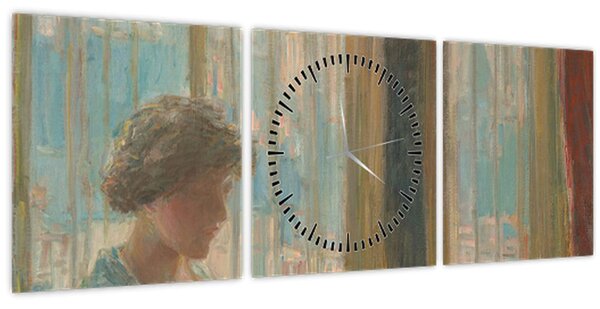 Tablou - Childe Hassam, The New York Window, reproducere (cu ceas) (90x30 cm)
