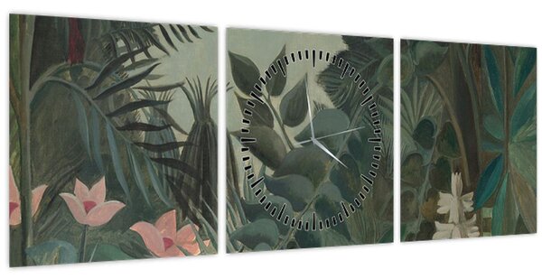 Tablou - Henri Rousseau, The Equatorial Jungle, reproducere (cu ceas) (90x30 cm)
