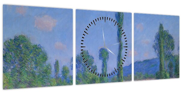 Tablou - Claude Monet, Poppy Field (Giverny), reproducere (cu ceas) (90x30 cm)