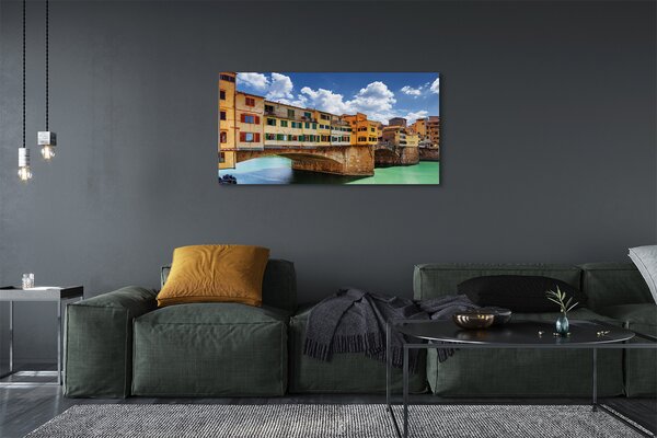 Tablouri canvas clădiri Italia Râul Poduri