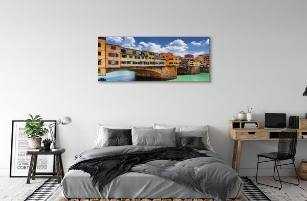 Tablouri canvas clădiri Italia Râul Poduri