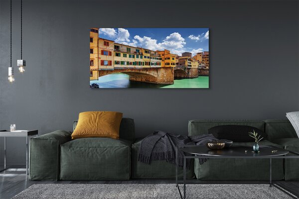 Tablouri canvas clădiri Italia Râul Poduri