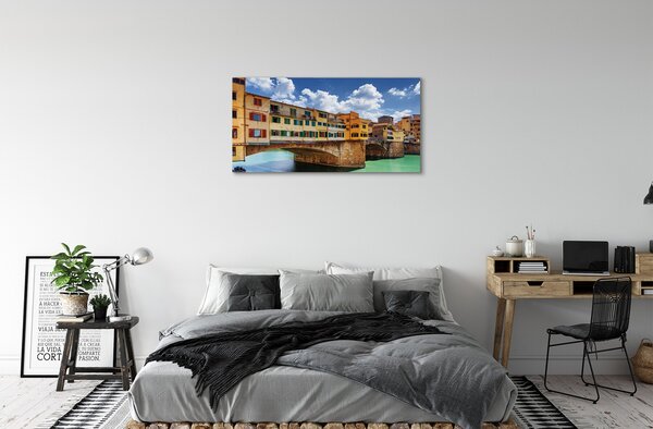 Tablouri canvas clădiri Italia Râul Poduri