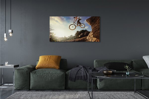 Tablouri canvas Mountain bike nori cer