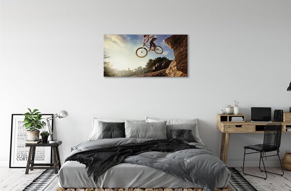 Tablouri canvas Mountain bike nori cer