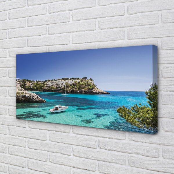 Tablouri canvas Spania Cliffs coasta mării