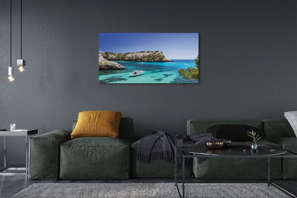 Tablouri canvas Spania Cliffs coasta mării