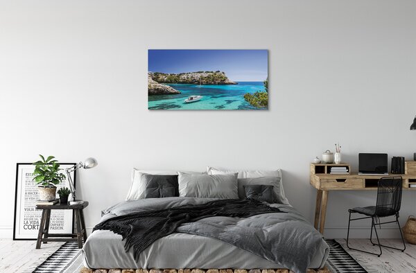 Tablouri canvas Spania Cliffs coasta mării