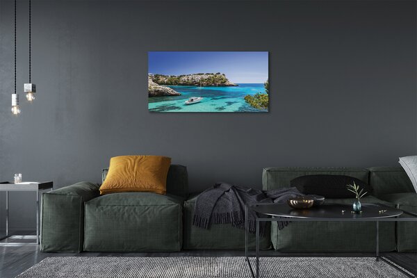 Tablouri canvas Spania Cliffs coasta mării