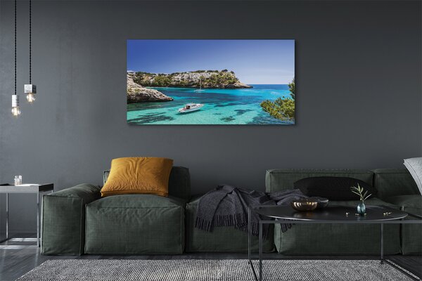 Tablouri canvas Spania Cliffs coasta mării