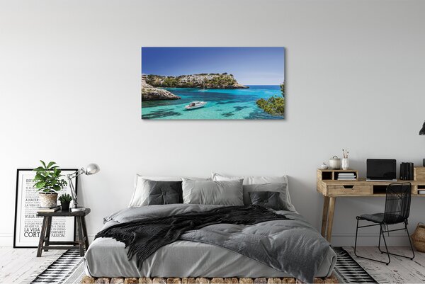 Tablouri canvas Spania Cliffs coasta mării