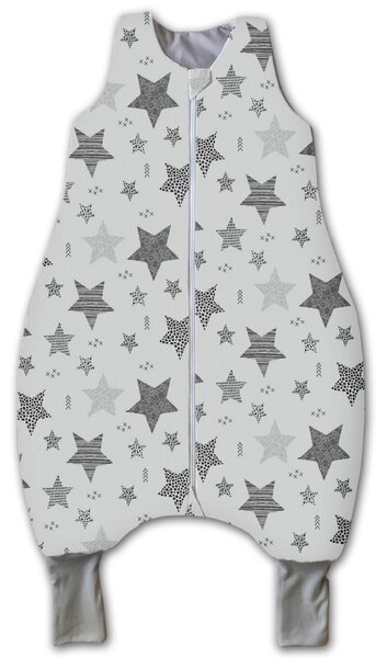 Sac de dormit cu picioare pentru copii 18-36 luni Kidizi Magic Stars Grey, 1 tog