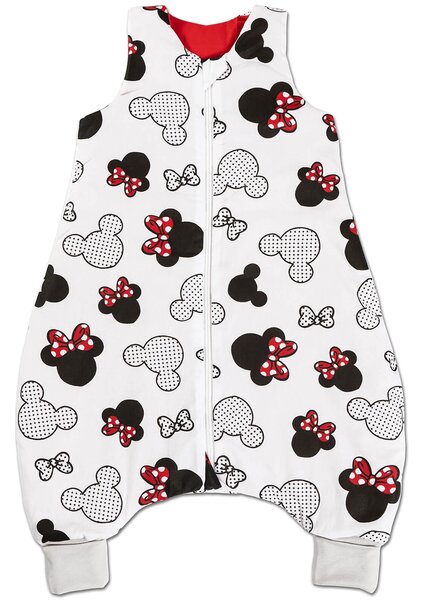 Sac de dormit cu picioare pentru copii 6-18 luni Kidizi Minnie 1 tog, mansete transformabile in soseta