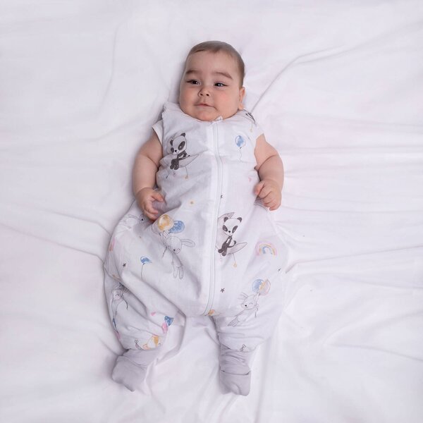 Sac de dormit cu picioare pentru copii 6-18 luni Kidizi Sweet Dreams 1 tog, mansete transformabile in soseta