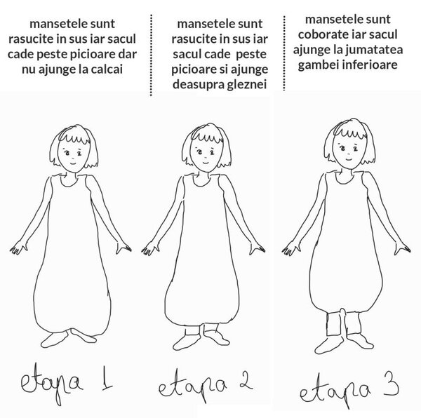 Sac de dormit cu picioare pentru copii 3-5 ani Kidizi Safari, 1 tog