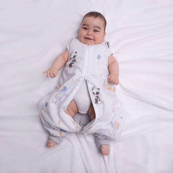 Sac de dormit cu picioare pentru copii 6-18 luni Kidizi Sweet Dreams 1 tog, mansete transformabile in soseta