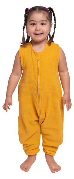 Sac de dormit copii de vara din muselina dubla cu picioare 18-36 luni Kidizi Curry 0.3 tog