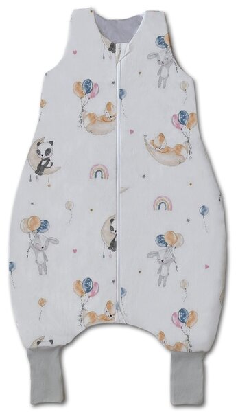 Sac de dormit cu picioare pentru copii 18-36 luni Kidizi Sweet Dreams 0.5 tog, mansete transformabile in soseta