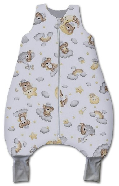Sac de dormit cu picioare pentru copii 6-18 luni Kidizi Koala Dreams 0.5 tog, mansete transformabile in soseta