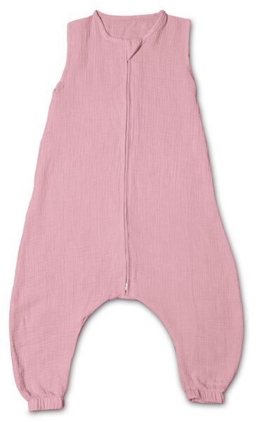 Sac de dormit copii de vara din muselina dubla cu picioare 18-36 luni Kidizi Pink 0.3 tog