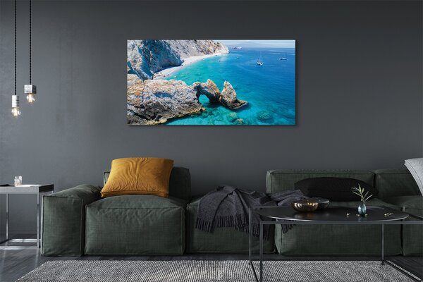 Tablouri canvas Grecia Plaja coasta mare