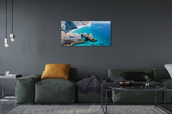 Tablouri canvas Grecia Plaja coasta mare