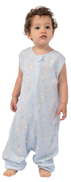 Sac dormit copii de vara din bumbac cu picioare 18-36 luni Kidizi Elefun Blue, 0.5 tog