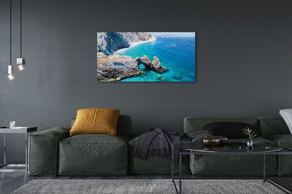 Tablouri canvas Grecia Plaja coasta mare