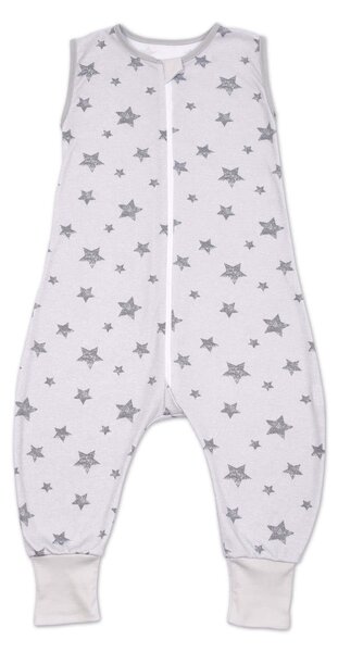 Sac dormit copii de vara din bumbac cu picioare 18-36 luni Kidizi Galaxy Grey, 0.5 tog