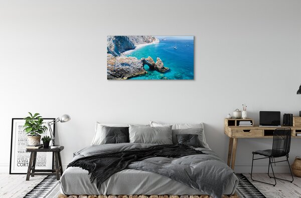 Tablouri canvas Grecia Plaja coasta mare