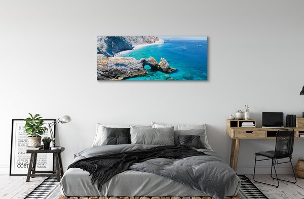 Tablouri canvas Grecia Plaja coasta mare