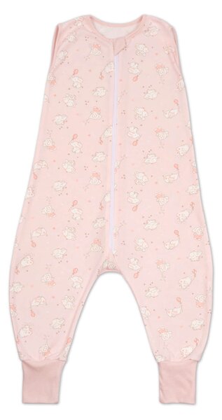 Sac dormit copii de vara din bumbac cu picioare 18-36 luni Kidizi Elefun Pink, 0.5 tog