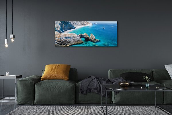Tablouri canvas Grecia Plaja coasta mare