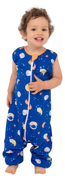 Sac dormit copii de vara din bumbac cu picioare 18-36 luni Kidizi Space Cats, 0.5 tog