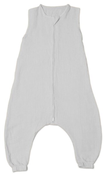Sac de dormit copii de vara din muselina dubla cu picioare 18-36 luni Kidizi Grey 0.3 tog