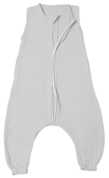Sac de dormit copii de vara din muselina dubla cu picioare 18-36 luni Kidizi Grey 0.3 tog