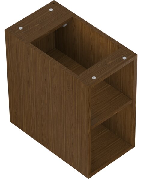Mexen Box-A, dulap deschis cu raft 25 cm, nuc, 91AX2-0250-470-0-86